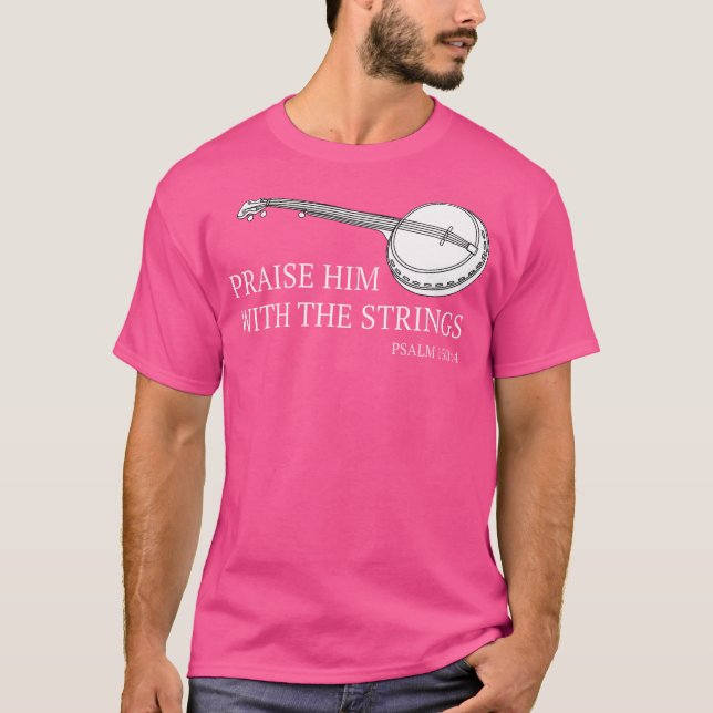 Camiseta Banjo Louva-O Com As Cordas Violão (Frente)