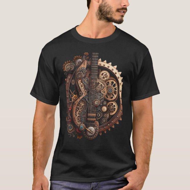 Camiseta Banjo music instrument Graphic steampunk (Frente)