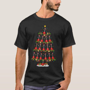 Camiseta Banjo Music Lights Xmas Papais noeis Banjo Christm