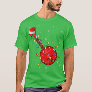 Camiseta Banjo Music Lover Xmas Papais noeis Banjo Christma