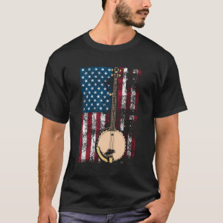 Camiseta Banjo Na Banda Americana Bluegrass Cute Fiddle Pla