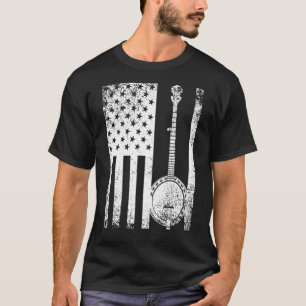 Camiseta Banjo Patriótico Americano