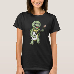 Camiseta Banjo Picante Tartaruga Cute Terrapin Música Gráfi