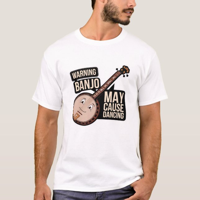 Camiseta Banjo Pode Causar Dançar (Frente)