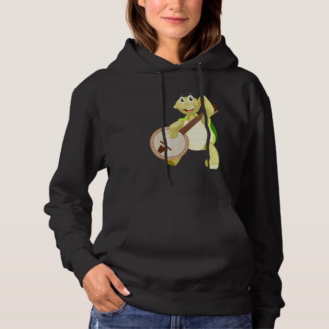 Camiseta Banjo Turtle Turtle Jogando Banjo (Frente)