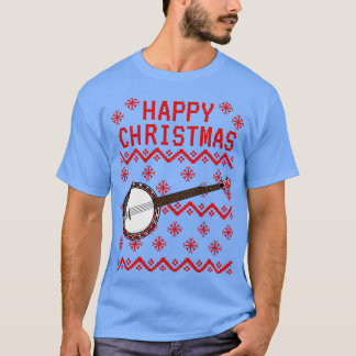 Camiseta Banjo Ugly Christmas Banjoist Musical