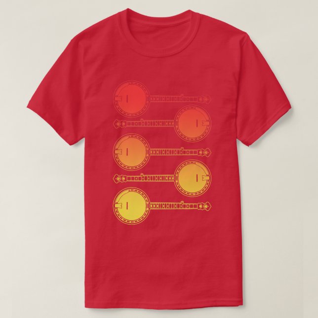 Camiseta Banjos Bluegrass Music 80s Stacking S (Frente do Design)