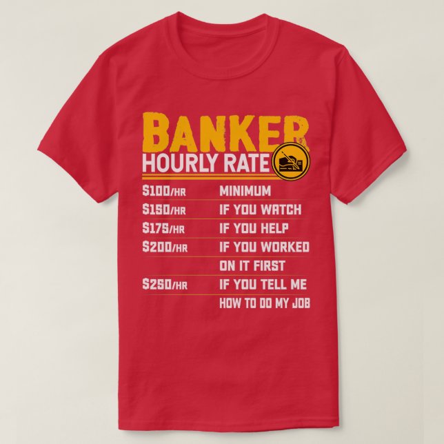 Camiseta Banker Banker Bank Banker Bancário Bancário com Ta (Frente do Design)