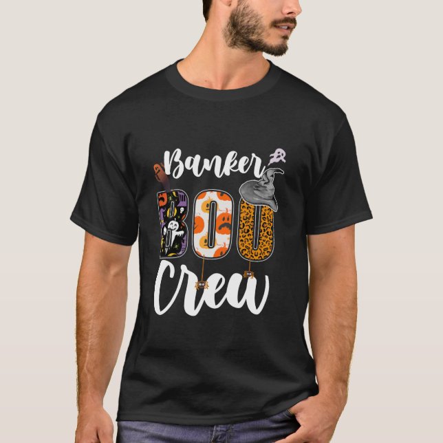 Camiseta Banker Boo Crew Halloween Combate Bancária (Frente)