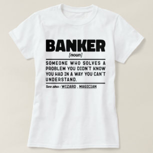 Camiseta Banker Noun Definition Management Aniversário Mãe
