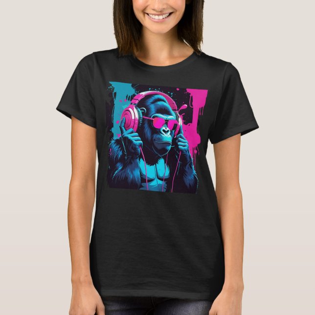 Camiseta Banksy BANKSY DJ Monkey Thinker (Frente)