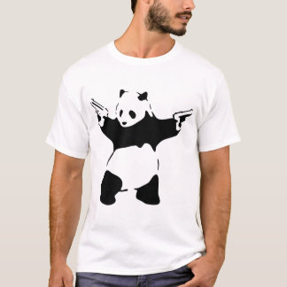 Camiseta Banksy Panda com Armas