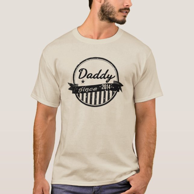 Camiseta Banner Círculo Grunge Pai Desde 2014 (Frente)