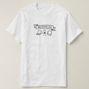 Camiseta Banner de Desenho Papai Milenar Presente do Dia do