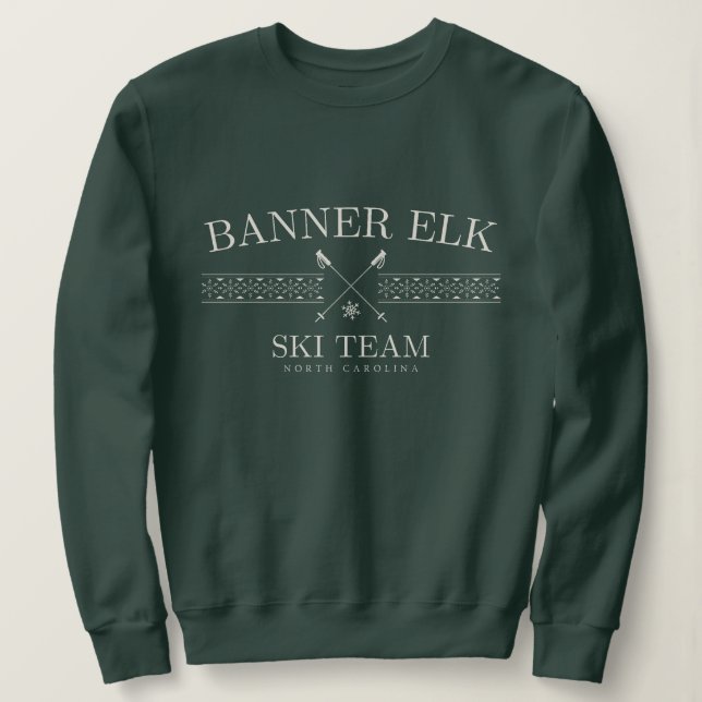 Camiseta Banner Elk Ski Team, Carolina do Norte (Frente do Design)