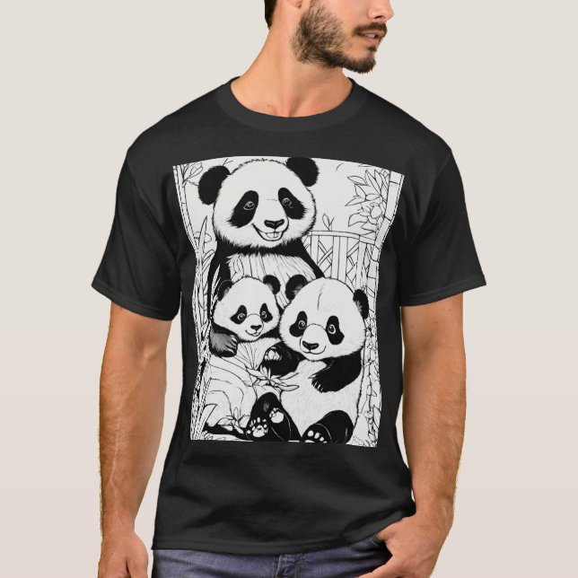 Camiseta Banquete da Família Panda (Frente)
