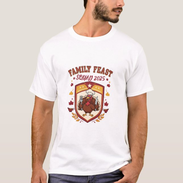Camiseta Banquete da Família Personalizada Esquadrão de Açã (Frente)
