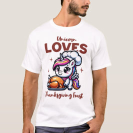 Camiseta Banquete de Ação de Graças do Unicórnio