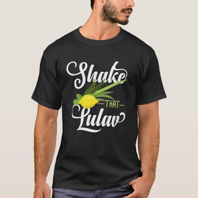 Camiseta Banquete De Tabernáculos Com Lulav, Etrog Ou Sukko (Frente)