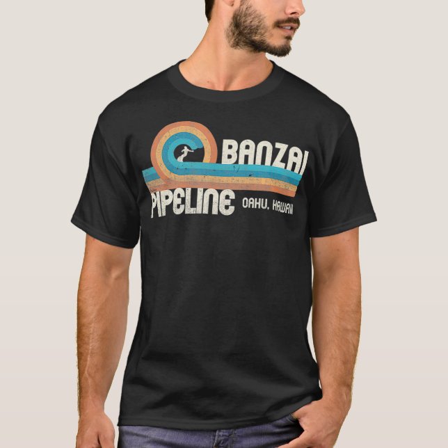 Camiseta Banzai Pipeline 80 Graphic North Shore Hawaii (Frente)