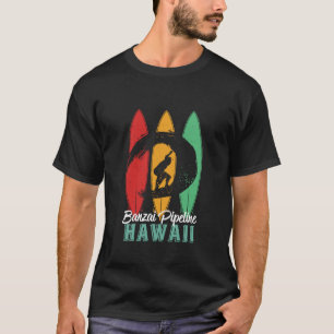 Camiseta Banzai Pipeline Hawaii Beach Vintage Surfing