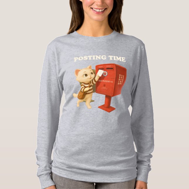 Camiseta Bao Bao: Posting Time with Retro Taiwan Mailbox (Frente)