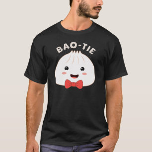 Camiseta Bao Tie Gravata Borboleta Comida Asiática Trocadil