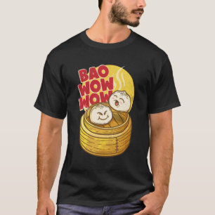 Camiseta Bao Wow Baozi Comida chinesa calça soma vapor asiá