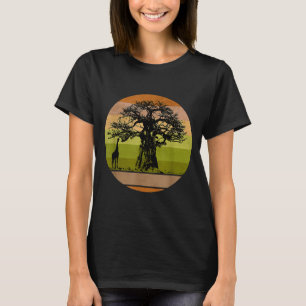 Camiseta Baobab Tree Giraffe African Giraffe