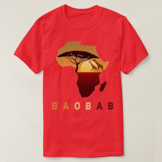 Camiseta Baobab treesunsets baobá (Frente do Design)