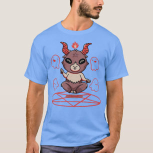 Camiseta Baphomet Bonito Meditando No Pentagrama