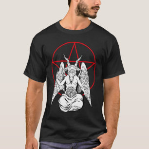 Camiseta Baphomet Demônio Orando Satanista Lúcifer Beelzeb