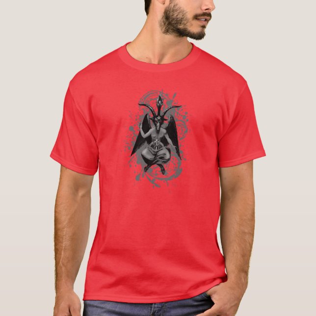 Camiseta Baphomet: deus horned das bruxas e da feitiçaria, (Frente)