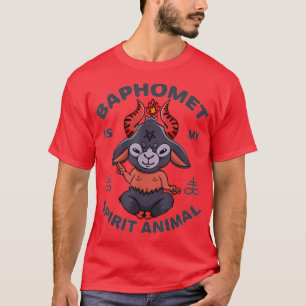 Camiseta Baphomet É A Minha Satã De Animal Pentagram Athei