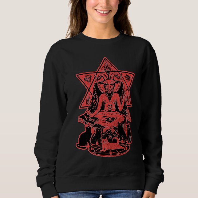 Camiseta Baphomet É O Meu Espírito Satã De Animais Negros (Frente)