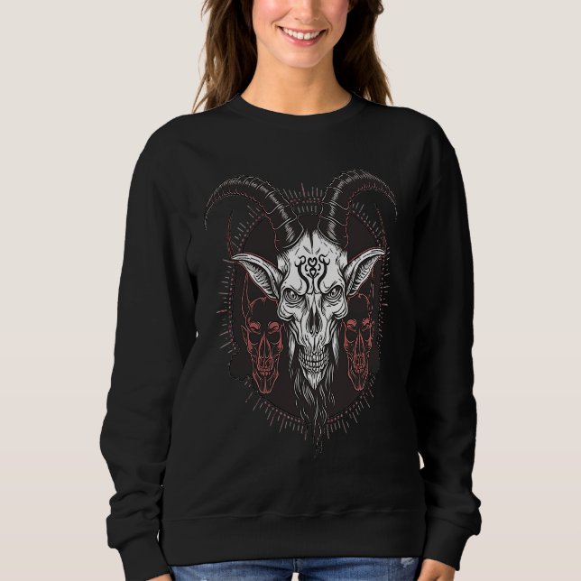 Camiseta Baphomet Evil  Occult Devil Head (Frente)