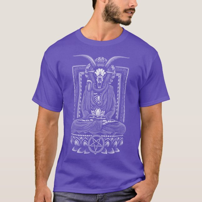 Camiseta Baphomet Nirvana White Halftone vintage (Frente)