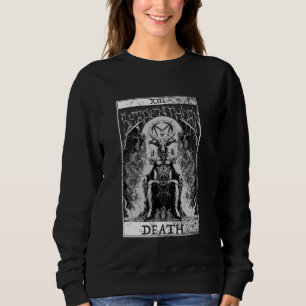 Camiseta Baphomet Occult Satã Cabeça Cabeça Tarot Card Deat