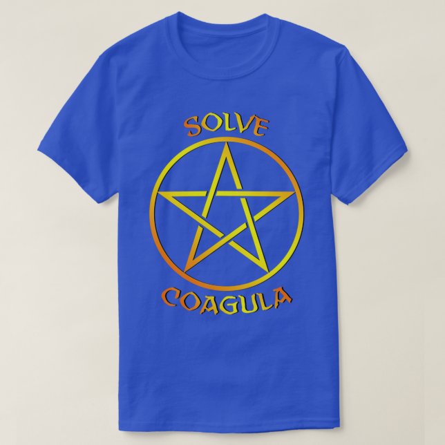 Camiseta Baphomet Pentagram Solve Coagula  Orange  (Frente do Design)