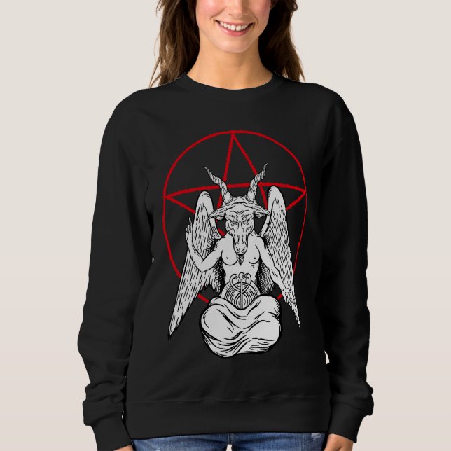 Camiseta Baphomet Praying Demon  Satanic Lucifer Beelzebub (Frente)