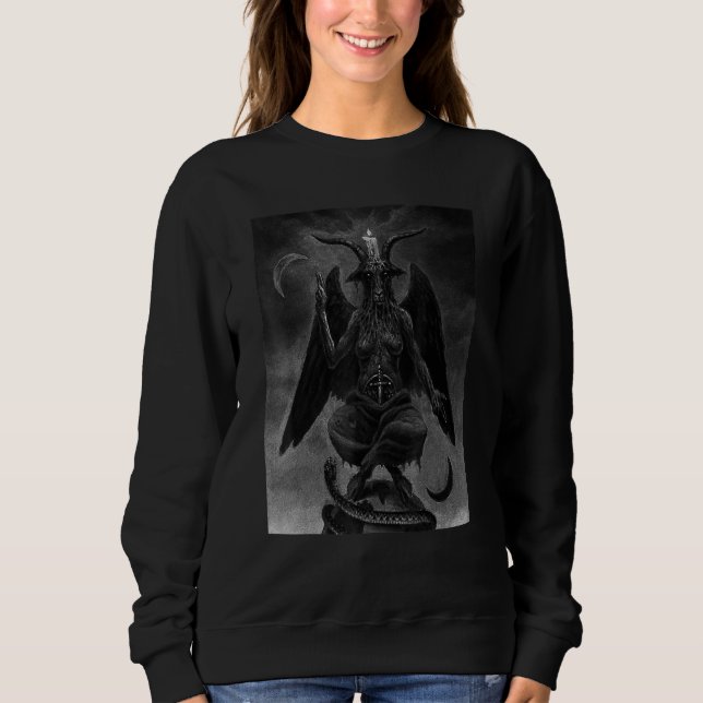 Camiseta Baphomet Satanic Satã Cabeça de Capim 666 Occult P (Frente)