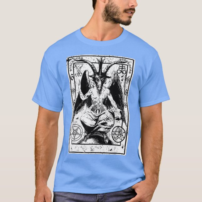 Camiseta Baphomet Satanic Sigil Occult Goat Devil 666 (Frente)