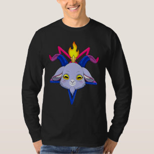 Camiseta Baphomet Satanista Bissexual Cabeça de Bode Lgbt O