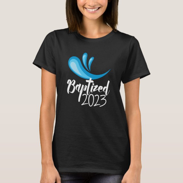 Camiseta Baptized in Christ 2023 RCIA Catholic Baptism of t (Frente)