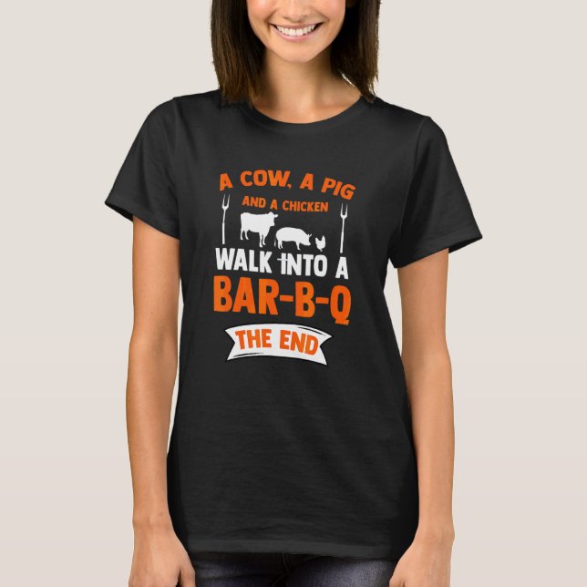 Camiseta Bar B Q Comida de grelhar (Frente)
