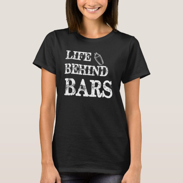 Camiseta Bar Citação Barman Bartening Homens Engraçados Mul (Frente)