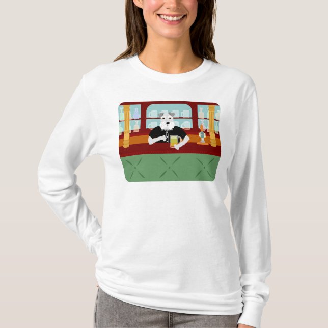 Camiseta Bar da cerveja do Schnauzer (Frente)
