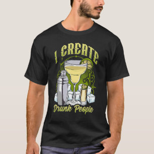 Camiseta Bar De Barman Para Barman Eu Crio Pessoas Bebados