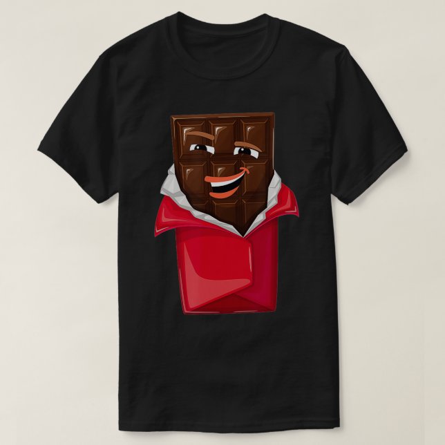 Camiseta Bar De Chocolate Engraçado Com Um Chocolate De Ros (Frente do Design)
