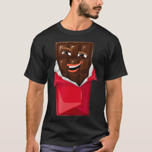 Camiseta Bar De Chocolate Engraçado Com Um Chocolate De Ros